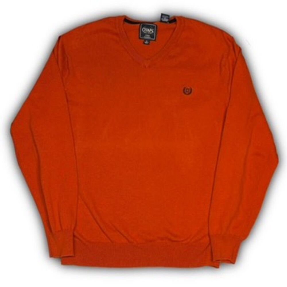 Chaps Orange Cotton Cashmere Sweater